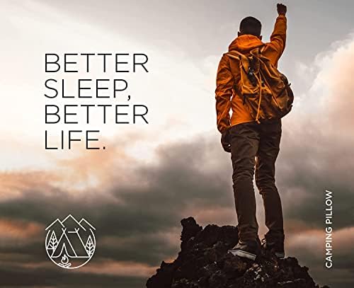 Vaverto Travel and Camping Pillow - Compressible Medium Firm Memory Foam, Breathable Bamboo Cover, Machine Washable, Ideal for Backpacking, Airplane, Car Travel - Image 6