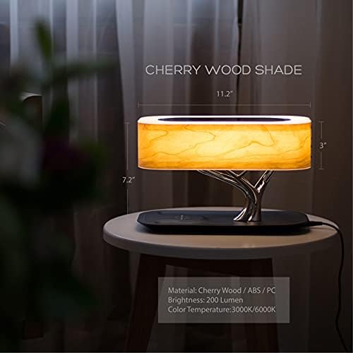 MODIRNATION Bonsai Modern LED Bedside Smart Table Lamp with Built-in TWS Bluetooth Speaker and Qi Wireless Charger for Home and Office, Stepless Dimming with Sleep Mode (Tree of Light) - Image 6