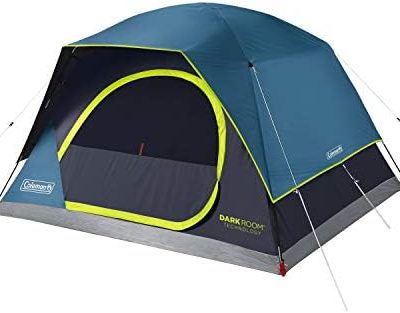 Coleman Skydome Camping Tent with Dark Room Technology, 4/6/8/10 Person Family Tent Sets Up in 5 Minutes and Blocks 90% of Sunlight, Weatherproof Tent with Extra Storage and Ventilation